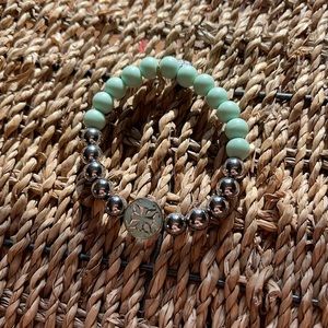 Mint and silver RC bracelet